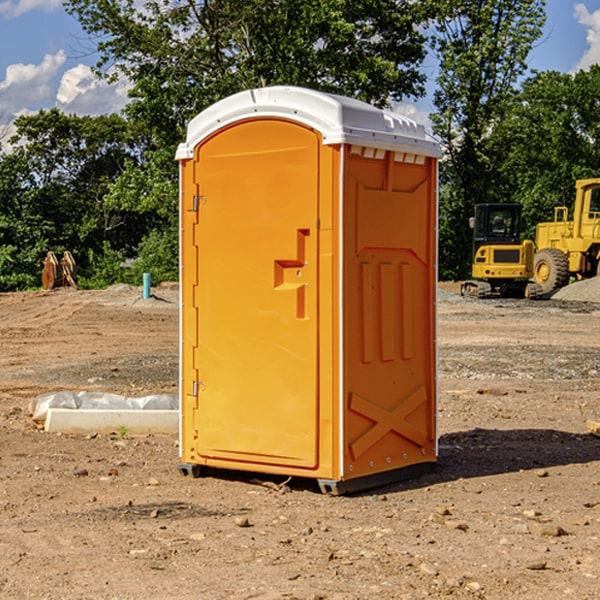 how often are the porta potties cleaned and serviced during a rental period in Wellsville